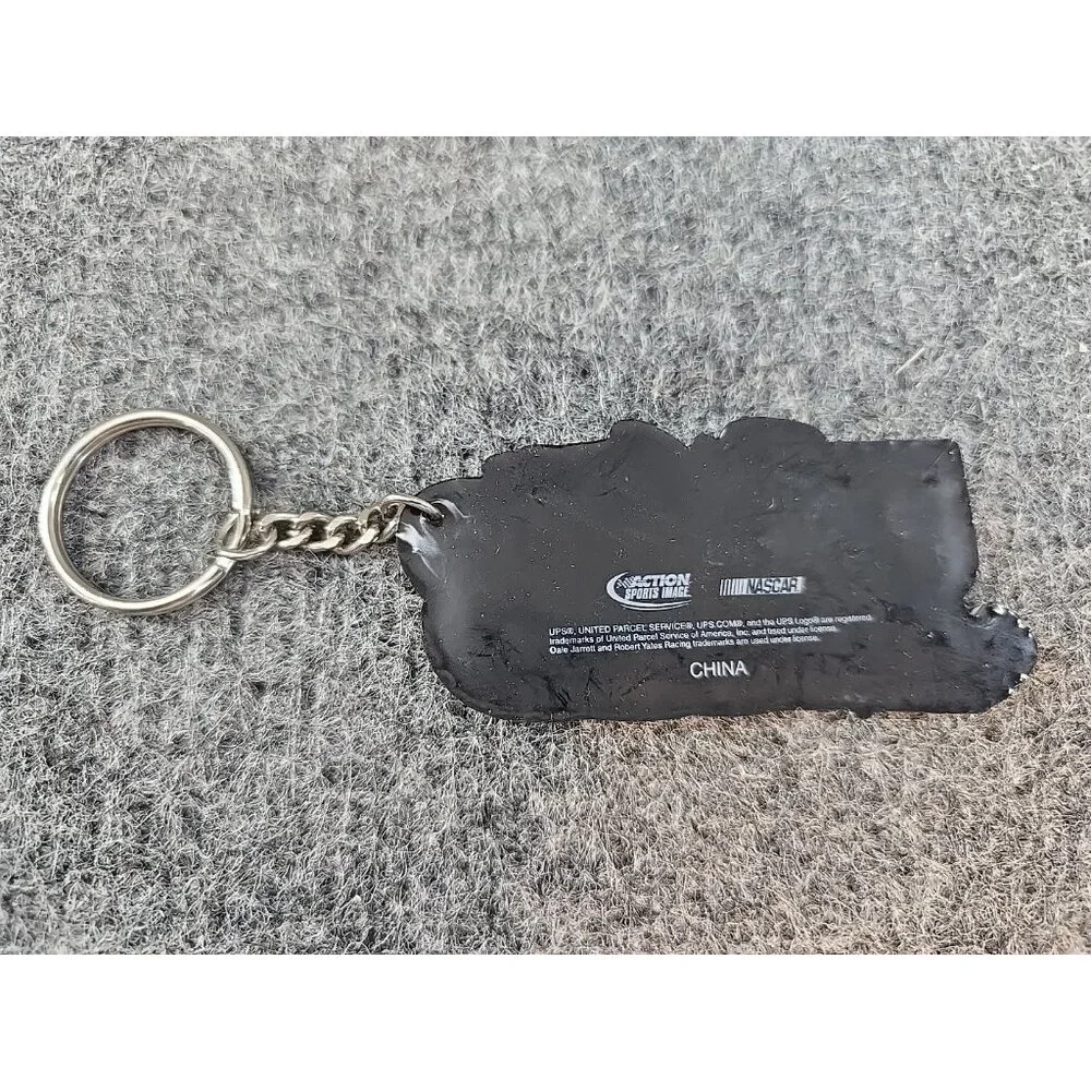 Vintage Keychain UPS Dale Jarrett Racing Rubber NASCAR